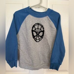 Hanna Andersson Marvel Blue and Gray Spider-Man Sweatshirt